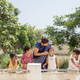 Morning routines for junior schoolchildren at Pardada Pardadi.